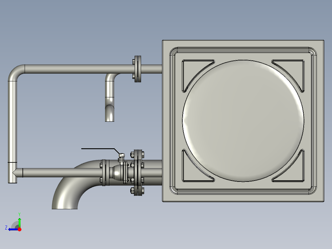 高位水箱补水模块右视图