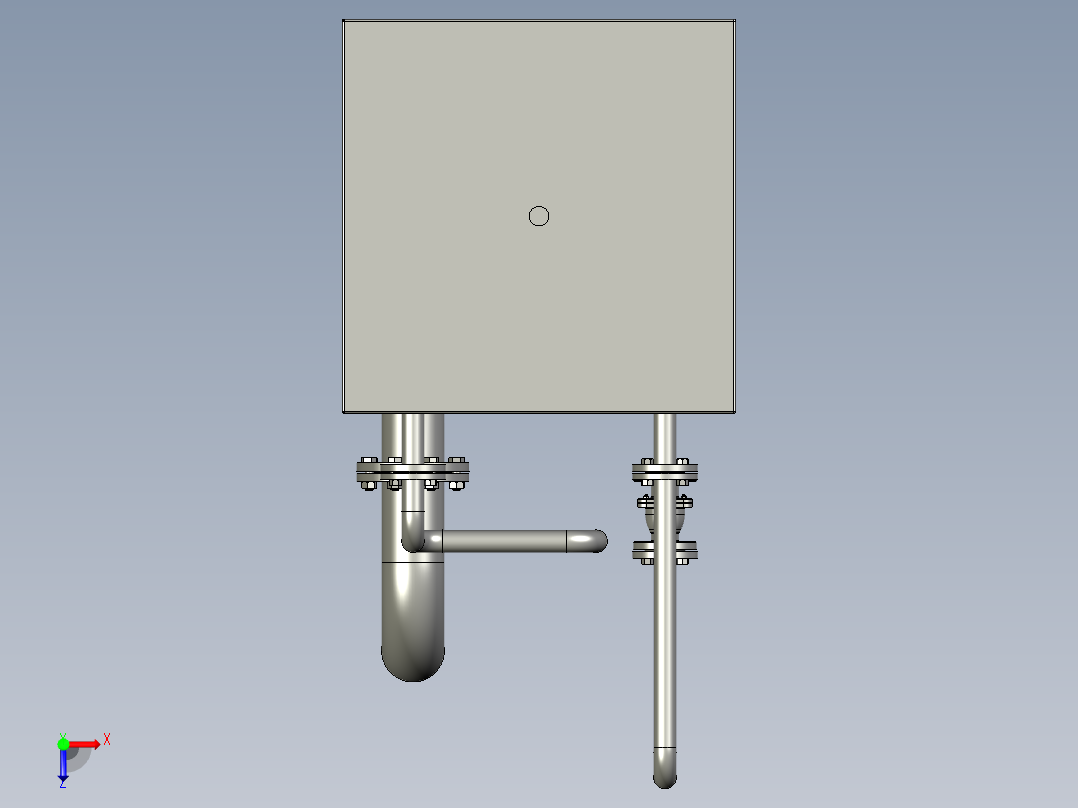 高位水箱补水模块俯视图
