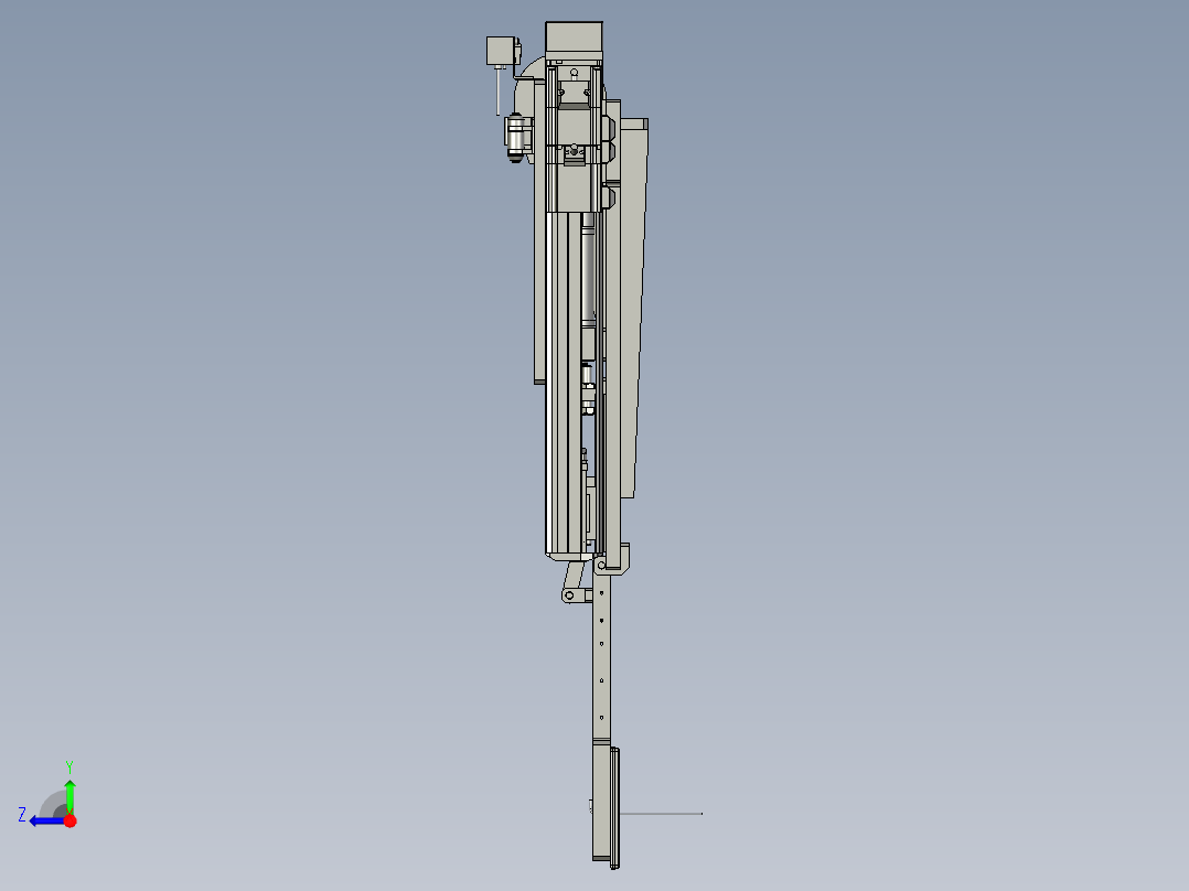B龙门Z轴取料组件OM右视图