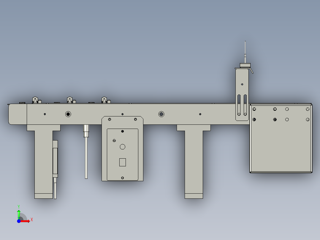 插件机出料皮带线前视图