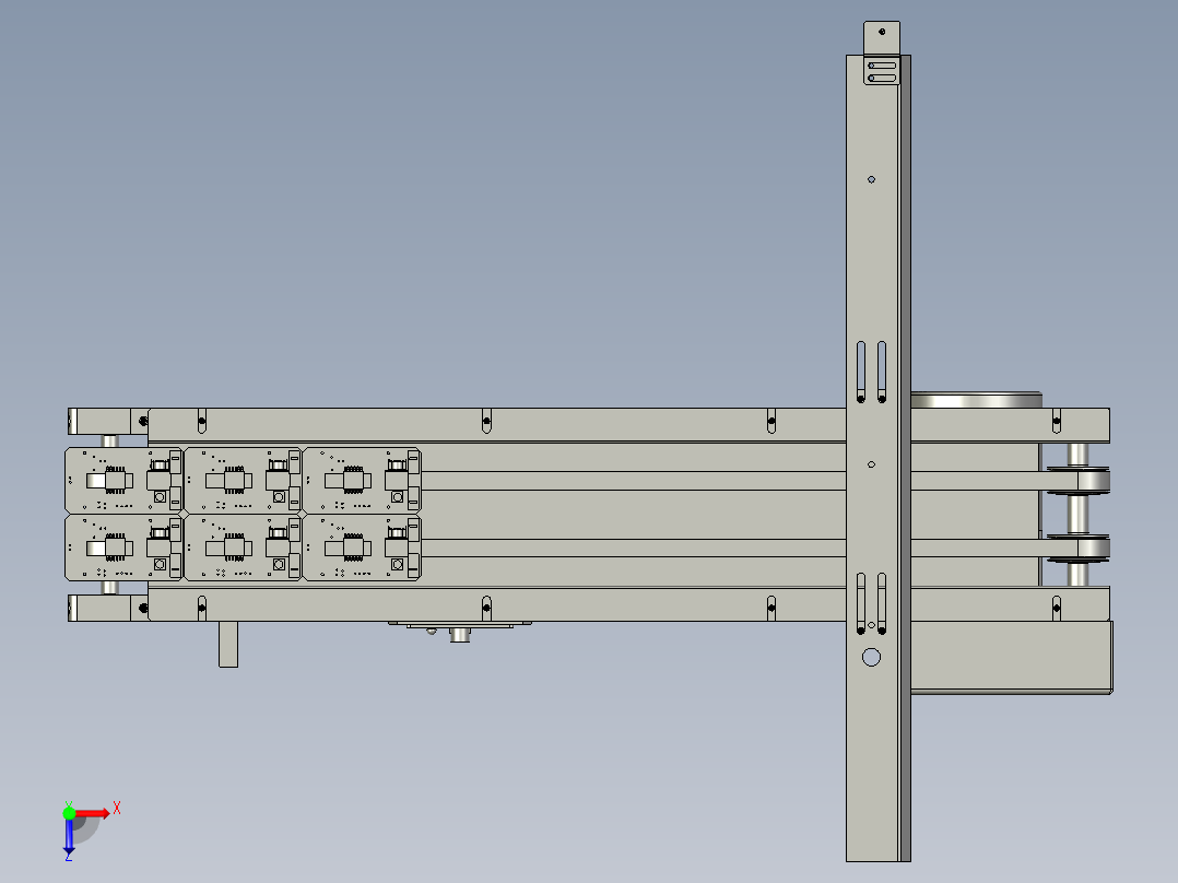 插件机出料皮带线俯视图