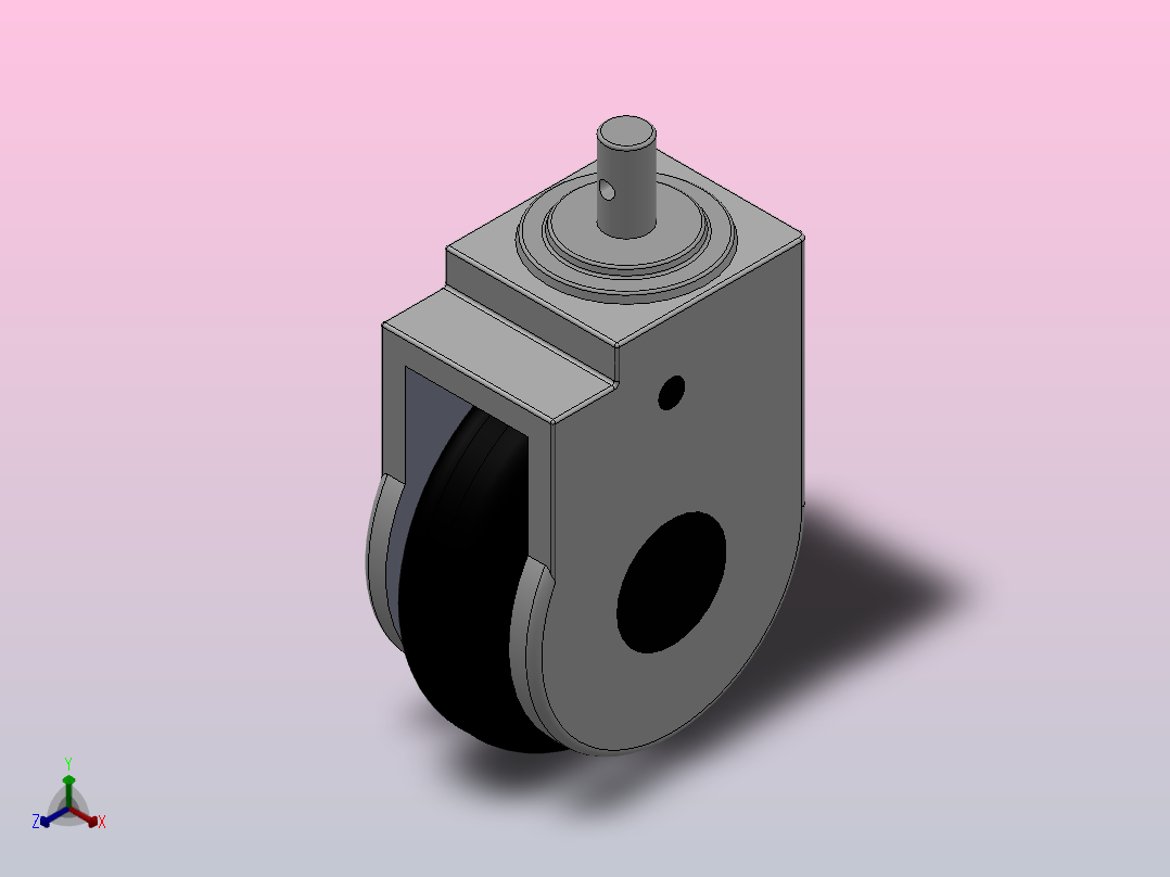 P04-04-100-402G医疗轮[P04-04-125-402G]脚轮主视图