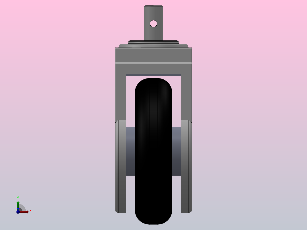 P04-04-100-402G医疗轮[P04-04-125-402G]脚轮前视图