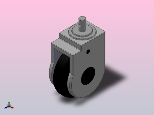 P04-04-100-402G医疗轮[P04-04-125-402G]脚轮正等轴测缩略图