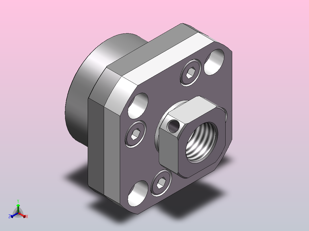 滚珠丝杆固定座支撑座BRW15主视图