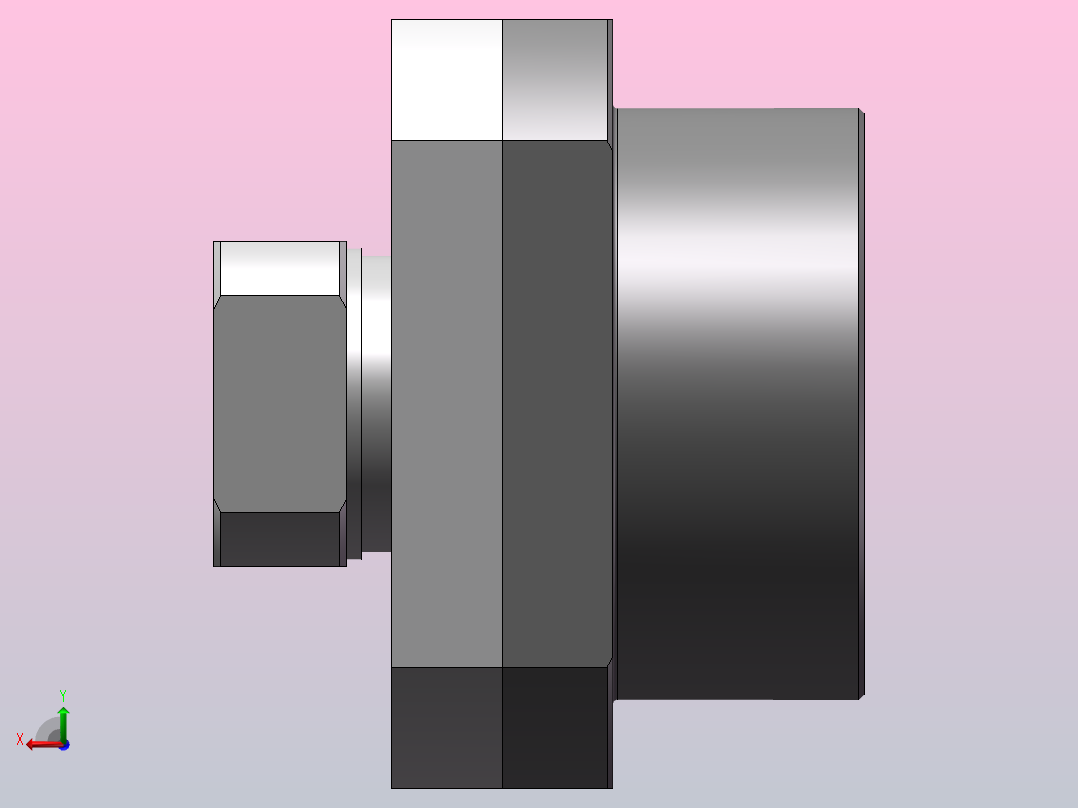 滚珠丝杆固定座支撑座BRW15后视图