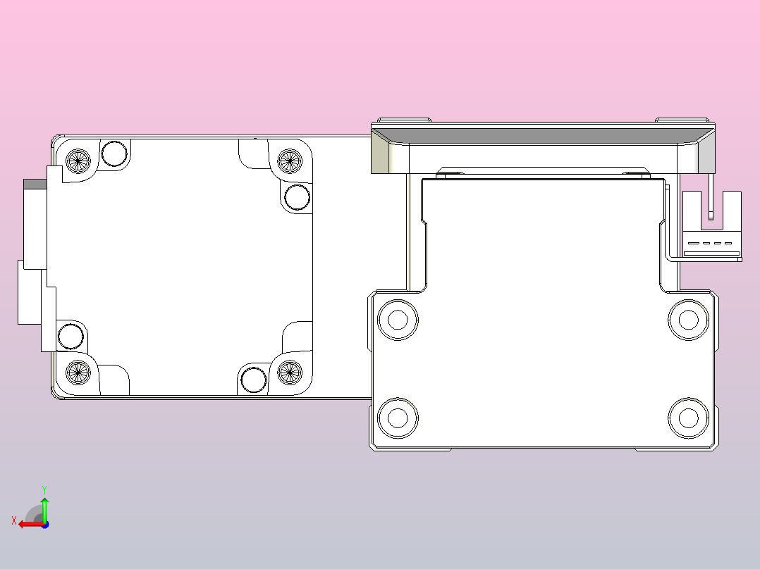 滚珠丝杠直线轴内置导轨TPA-GCR-80-1610C-L900-ML-M20-N3后视图