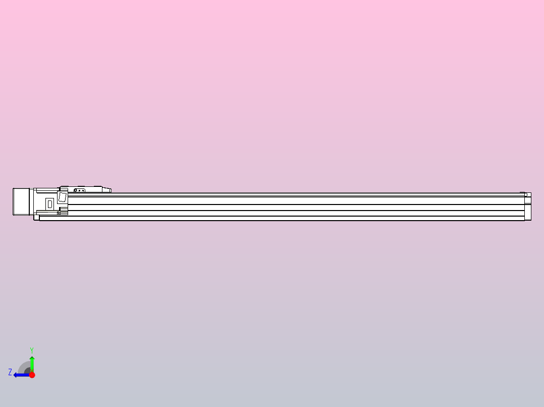 滚珠丝杠直线轴内置导轨TPA-GCR-80-1610C-L900-ML-M20-N3右视图