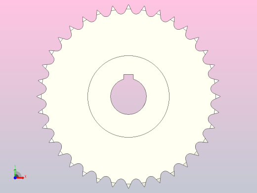 08A系列传动链轮成品孔链轮[DSFA08AB-36-30]前视缩略图