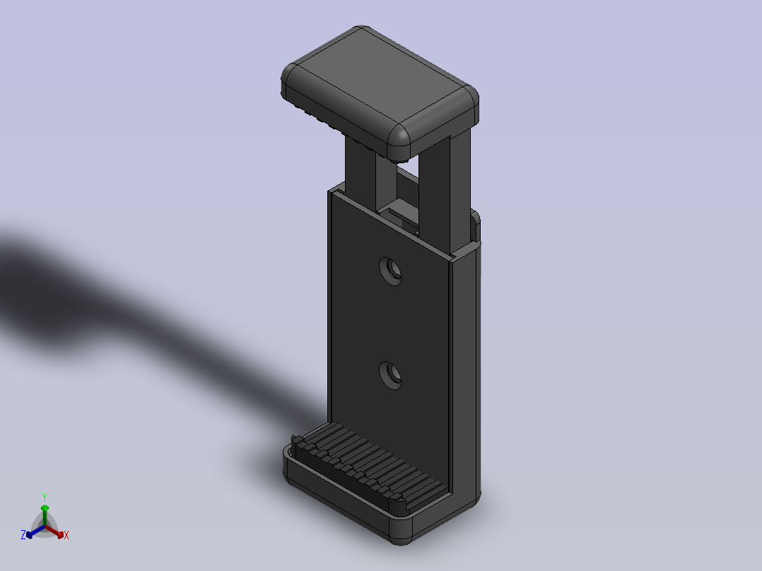 X-Shot 相机夹具正等轴测图
