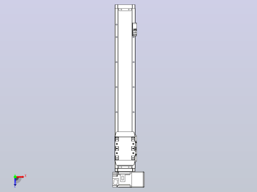 机器人皮带驱动直线轴TPA-GCB-80-P60-L450-RU-M20-N3俯视缩略图