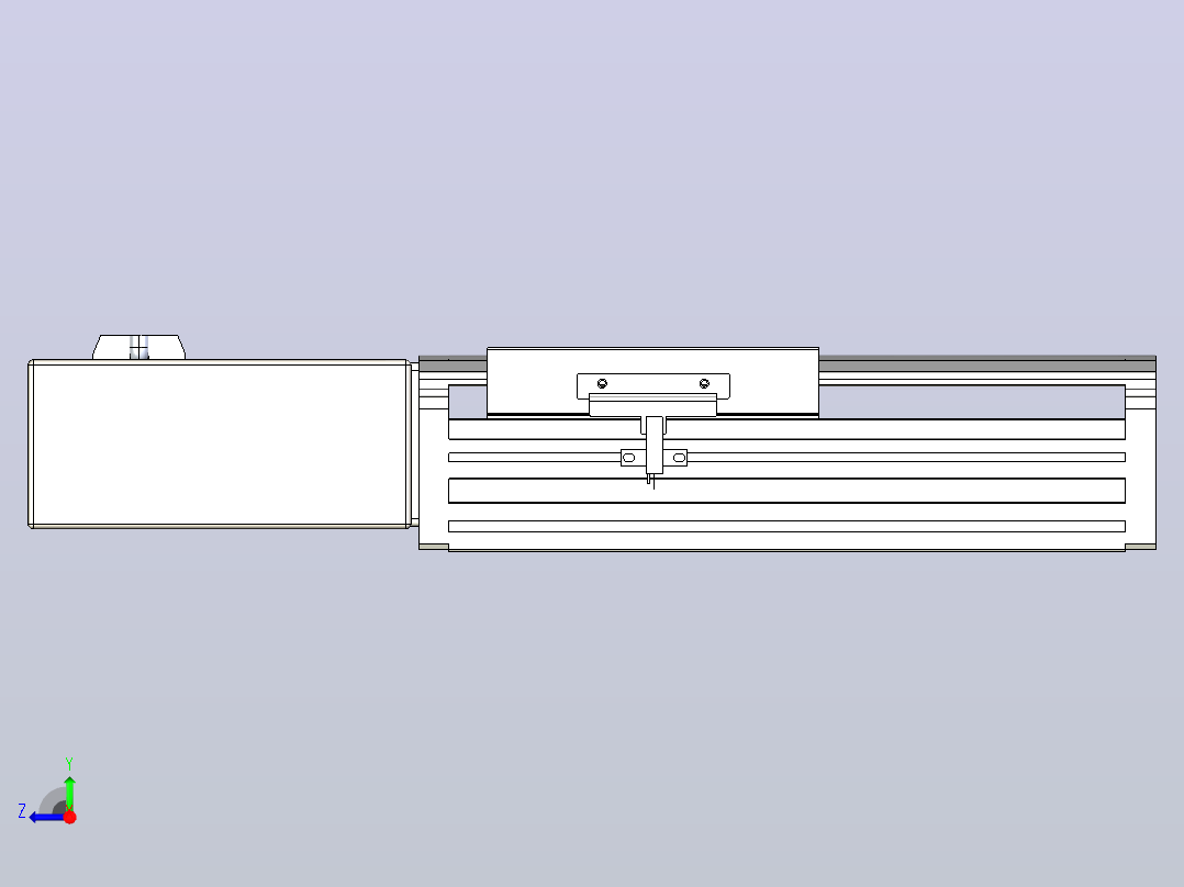 皮带直线轴半封闭可选导轨TPA-HNB-140D-120-L50-MR-C-P40-N3右视图