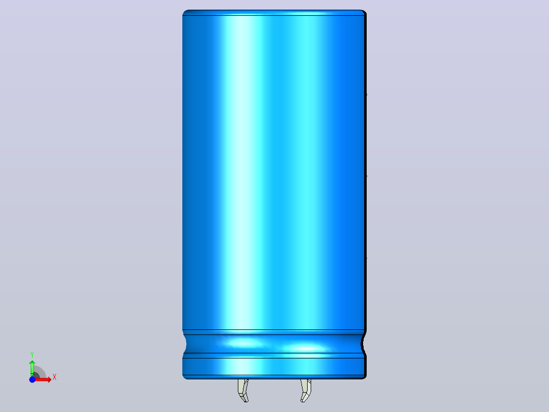 30 x60蓝黑底片电解电容器前视图