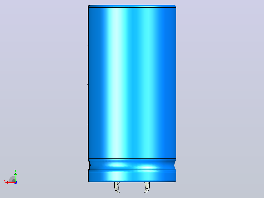 30 x60蓝黑底片电解电容器后视图