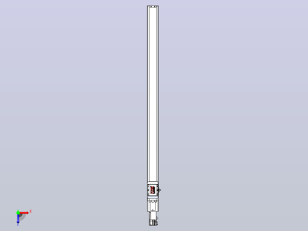 滚珠丝杠直线轴带导轨全封闭TPA-HCR-65S-1610C-L1000-M-C-P10-N3俯视图