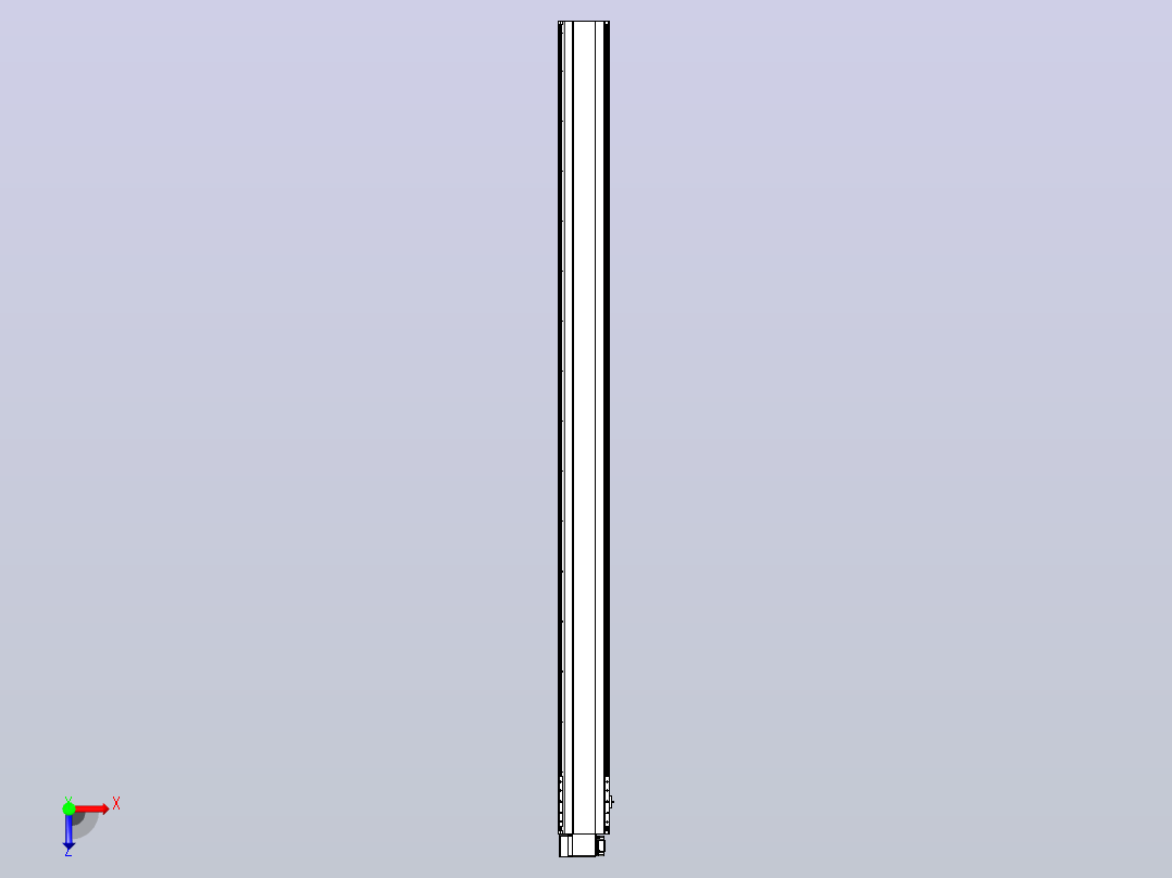 皮带直线轴半封闭可选导轨TPA-HNB-202D-140-L2900-LP-Y-P75-N3俯视图