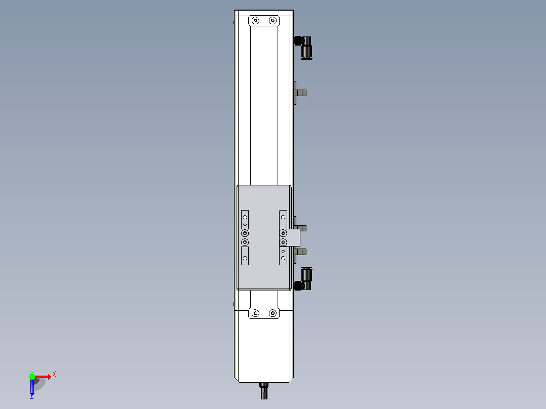 SCM6-150-BM-M10滚珠花健、支撑座、滚珠丝杠、交叉导轨、直线模组俯视图