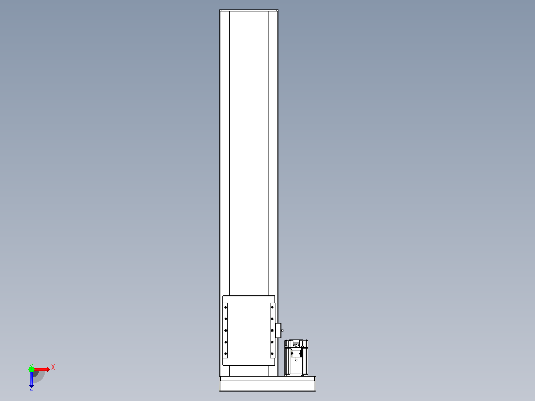 滚珠丝杠直线轴带导轨全封闭TPA-HCR-202D-2510C-L950-MR-C-P75-N3俯视图