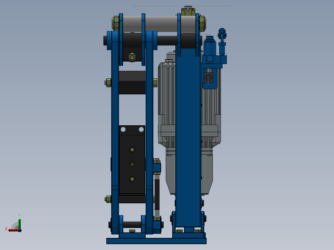 YP41系列电力液压盘式制动器YP41-4500-1000×30-ⅡA-CL.RL.WL.HL后视图
