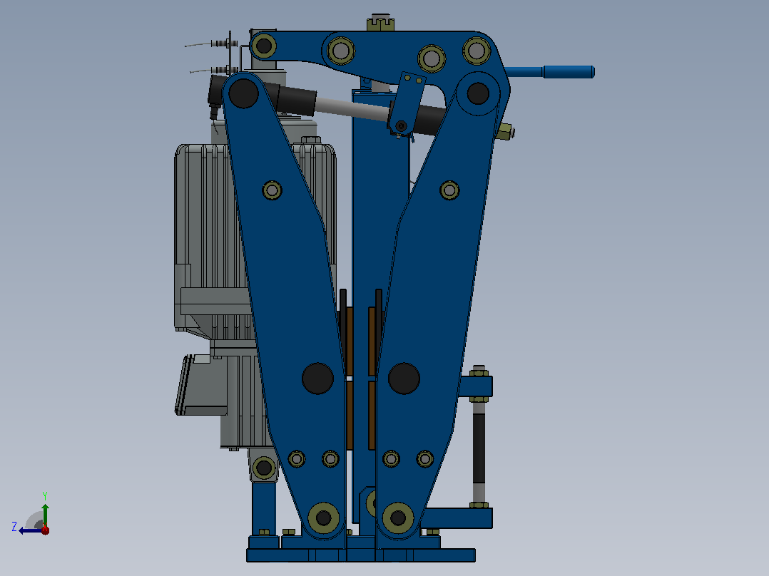 YP41系列电力液压盘式制动器YP41-4500-1000×30-ⅡA-CL.RL.WL.HL右视图