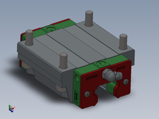 solidworksHIWIN上银直线导轨滑块副25cc