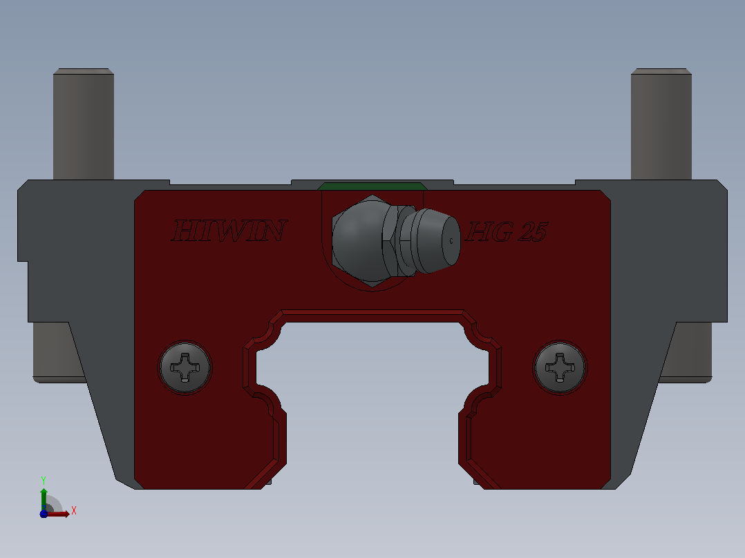 solidworksHIWIN上银直线导轨滑块副25cc前视图