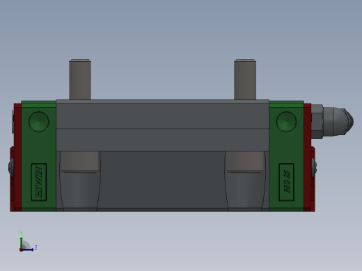 solidworksHIWIN上银直线导轨滑块副25cc左视缩略图