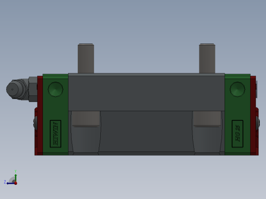 solidworksHIWIN上银直线导轨滑块副25cc右视缩略图