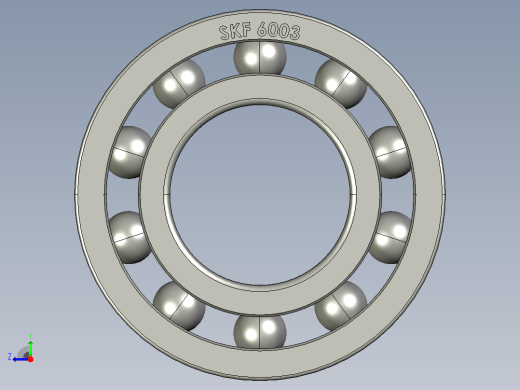 17毫米轴承SKF 6003 (RS 286-7619)右视缩略图