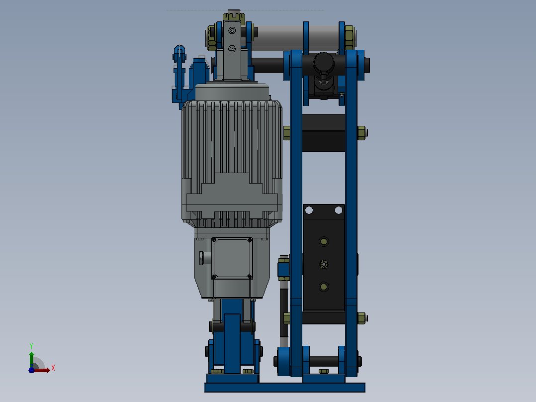 YP41系列电力液压盘式制动器YP41-4500-630×30-ⅡA-CL.RL.WL.HL前视图