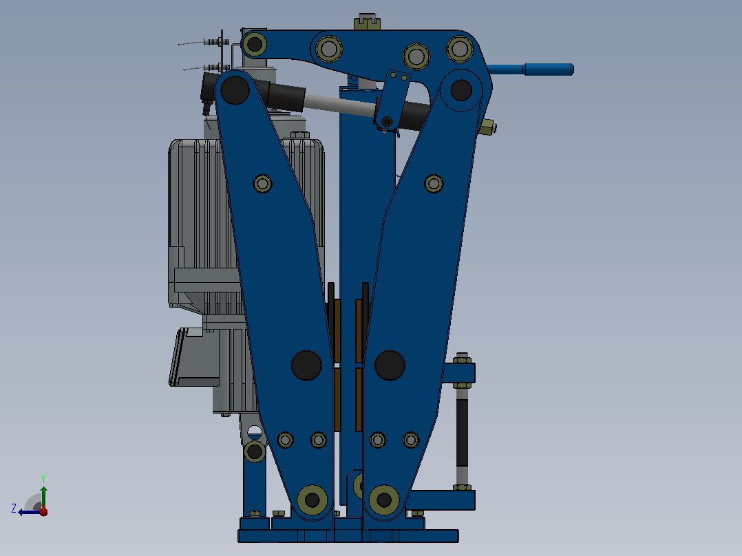 YP41系列电力液压盘式制动器YP41-4500-630×30-ⅡA-CL.RL.WL.HL右视图