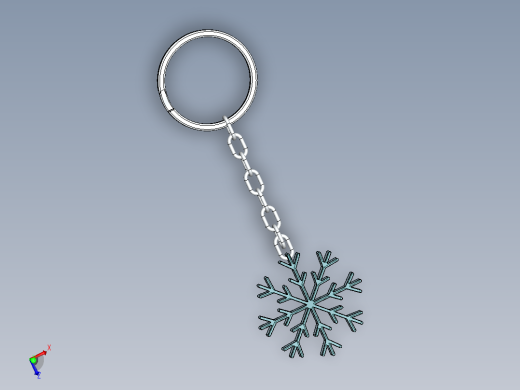 雪花钥匙扣主视缩略图
