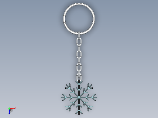 雪花钥匙扣俯视缩略图