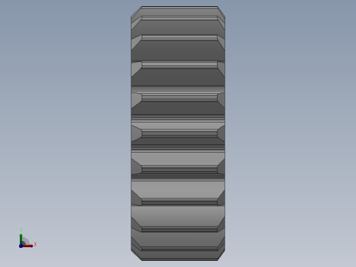 标准型模数0.8直齿轮压力角20°_GSBHC-0.8-22-7-dc6-A前视缩略图