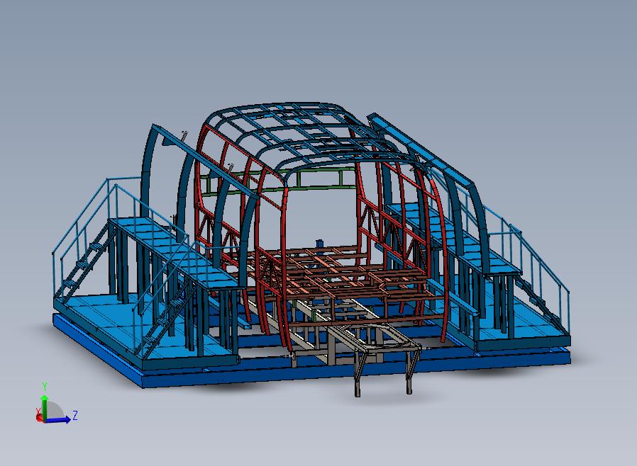 A14-骨架液压合装台加6米公路车骨架