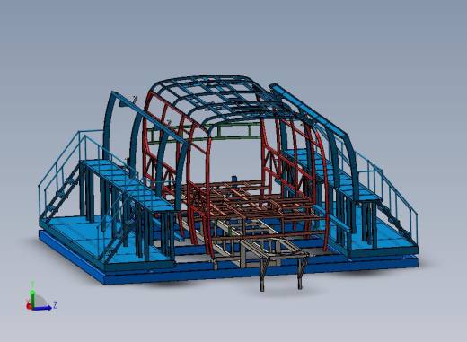 A14-骨架液压合装台加6米公路车骨架