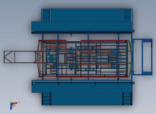 A14-骨架液压合装台加6米公路车骨架俯视缩略图