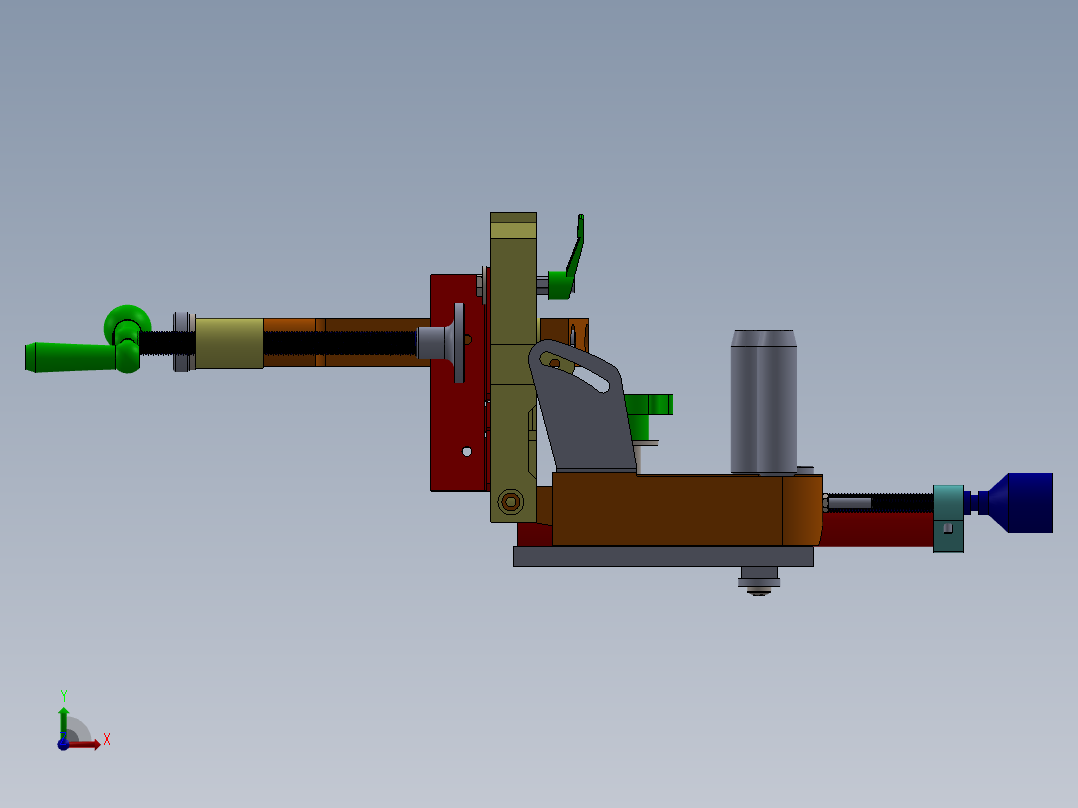 tenon jig榫头夹具（sw2018）前视图