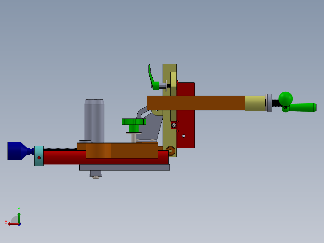 tenon jig榫头夹具（sw2018）后视图