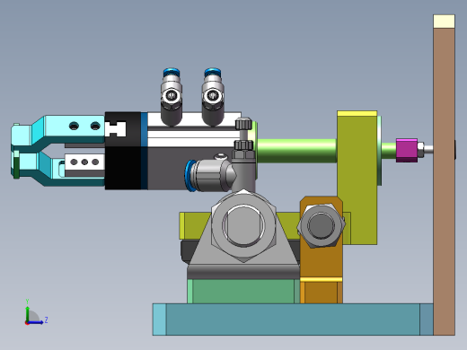 翻转夹手组装sw16可编辑左视缩略图