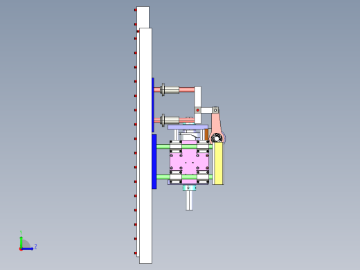 凸轮定位加移栽机械手3D图纸H678左视缩略图