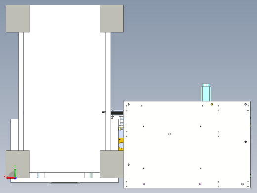 自动冲压上下料机3D模型后视缩略图