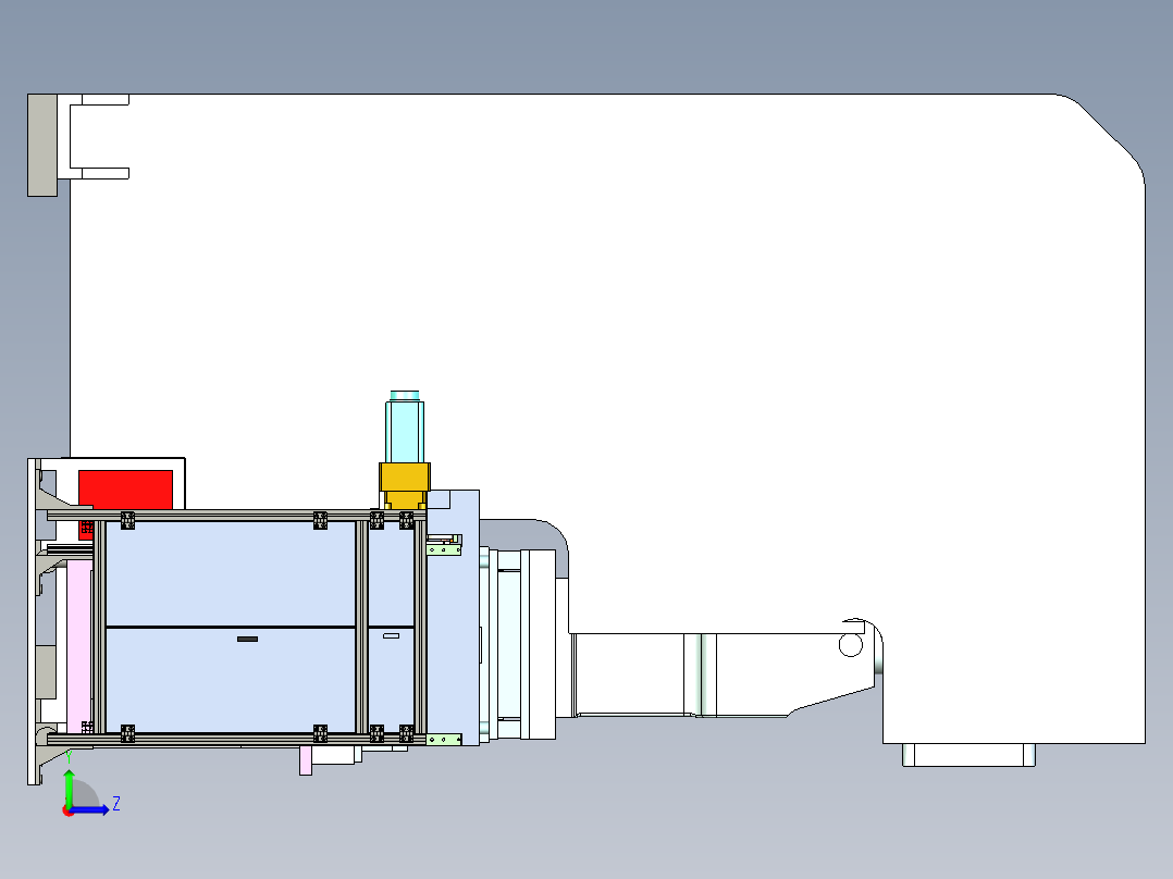 自动冲压上下料机3D模型左视图