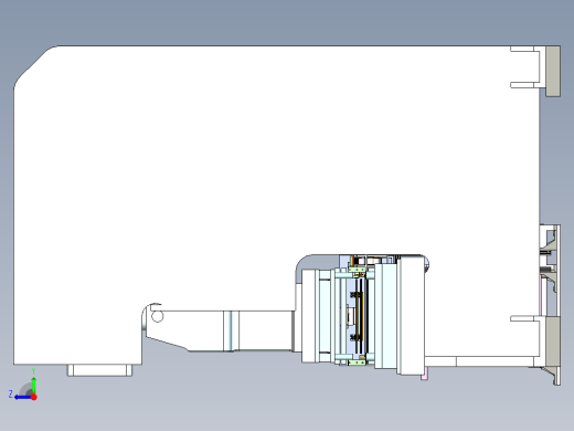 自动冲压上下料机3D模型右视缩略图