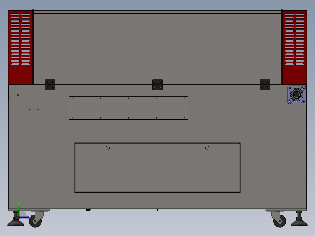 热收缩机3d图纸包装机封箱机自动化包装机3d图纸 热收缩炉3d模型左视图