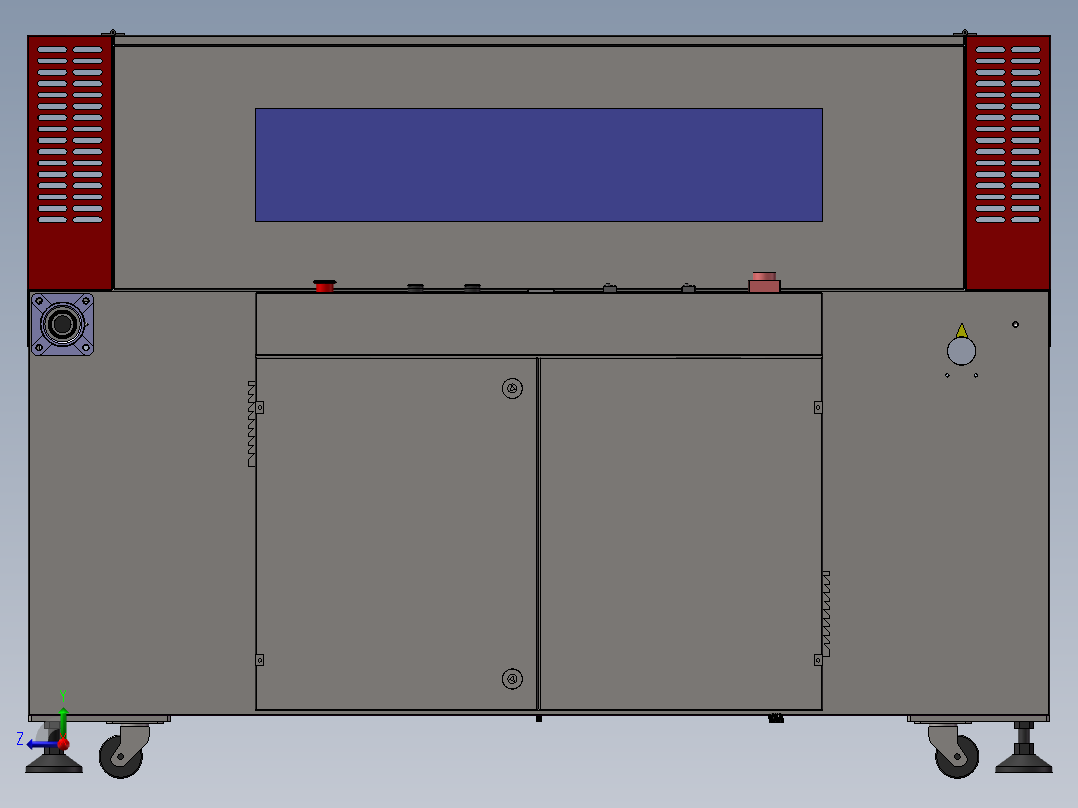 热收缩机3d图纸包装机封箱机自动化包装机3d图纸 热收缩炉3d模型右视图