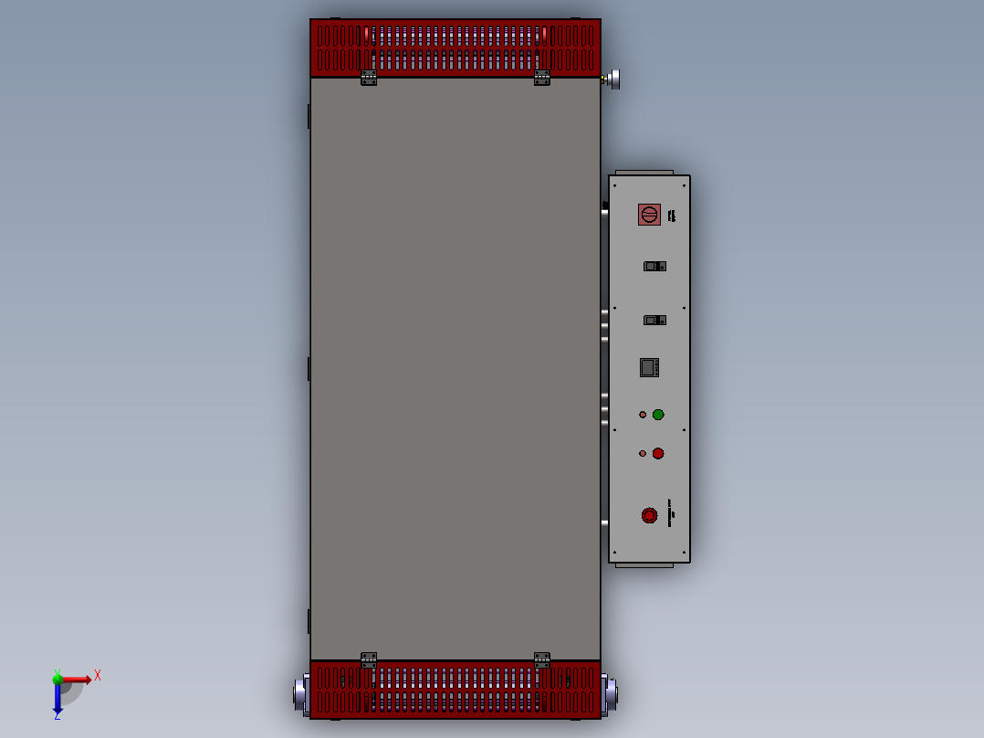 热收缩机3d图纸包装机封箱机自动化包装机3d图纸 热收缩炉3d模型俯视图