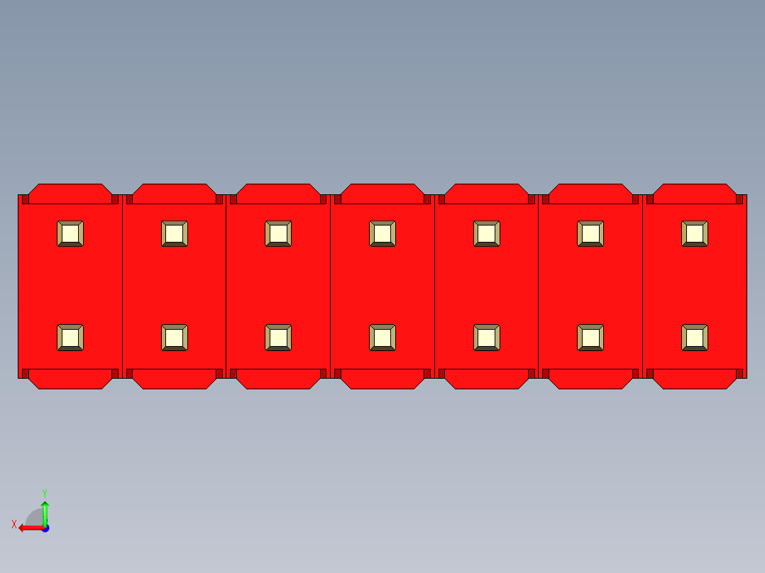 彩色公头100mil（2.54mm）系列-DS1021_red_2x07p_100mil_Type5_rev1.0后视图