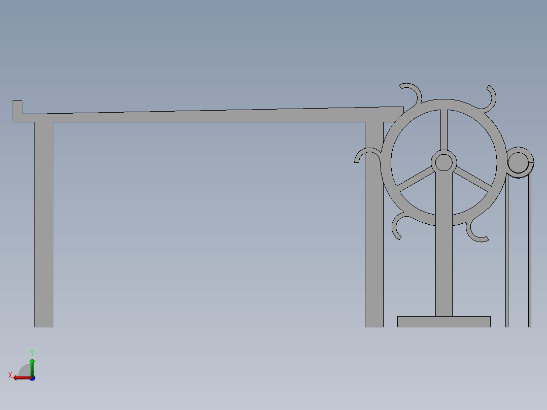 面条加工用晾晒架后视图