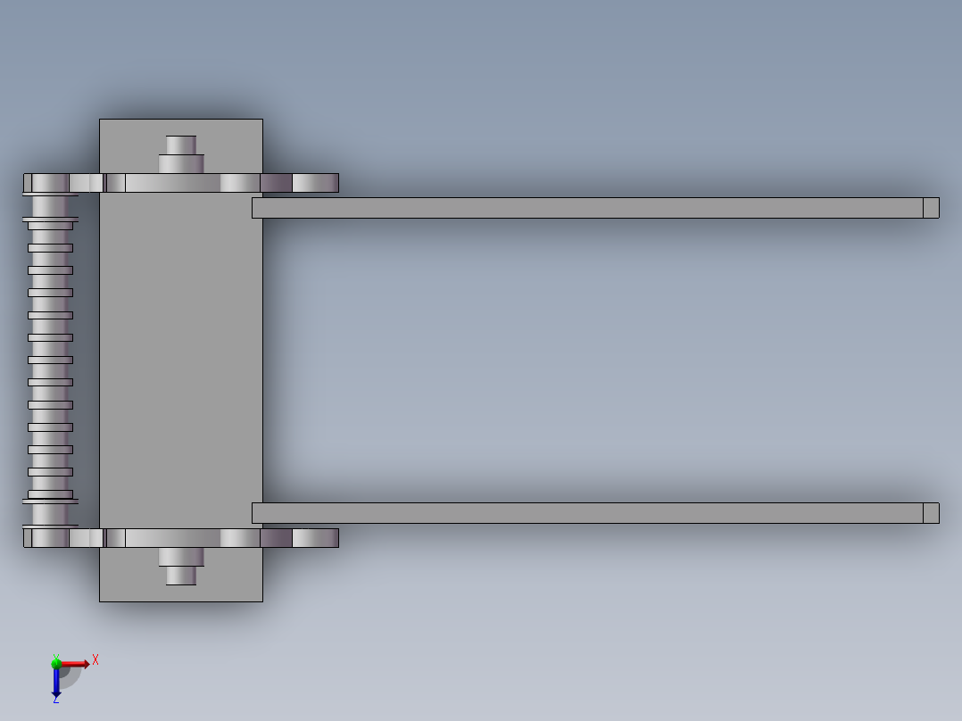 面条加工用晾晒架俯视图